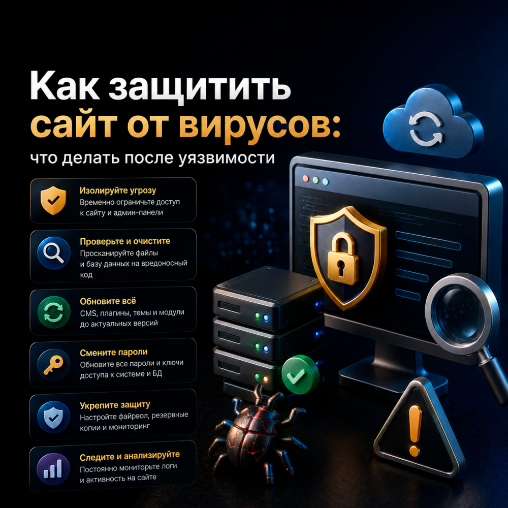 Как защитить сайт от вирусов: что делать после уязвимости