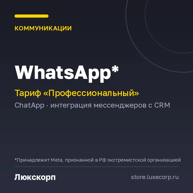 Whatsapp* (Профессиональный план)